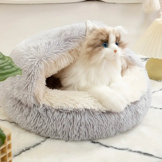 Pati Koza® Rahatlatıcı Peluş Pet Yatağı – Kediler ve Köpekler İçin Cozy Koza 🐾